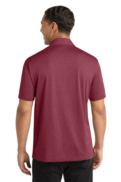 Cardinal Hthr Sport-Tek Heather Contender Polo. ST660 plain