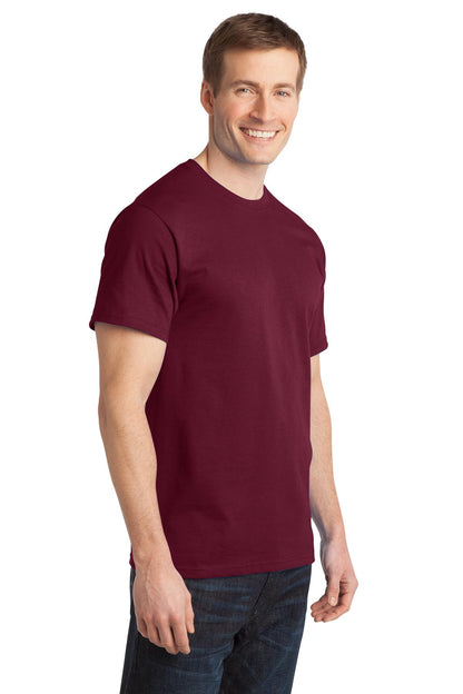 Cardinal Port & Co Ring Spun Cotton Tee. PC150 plain