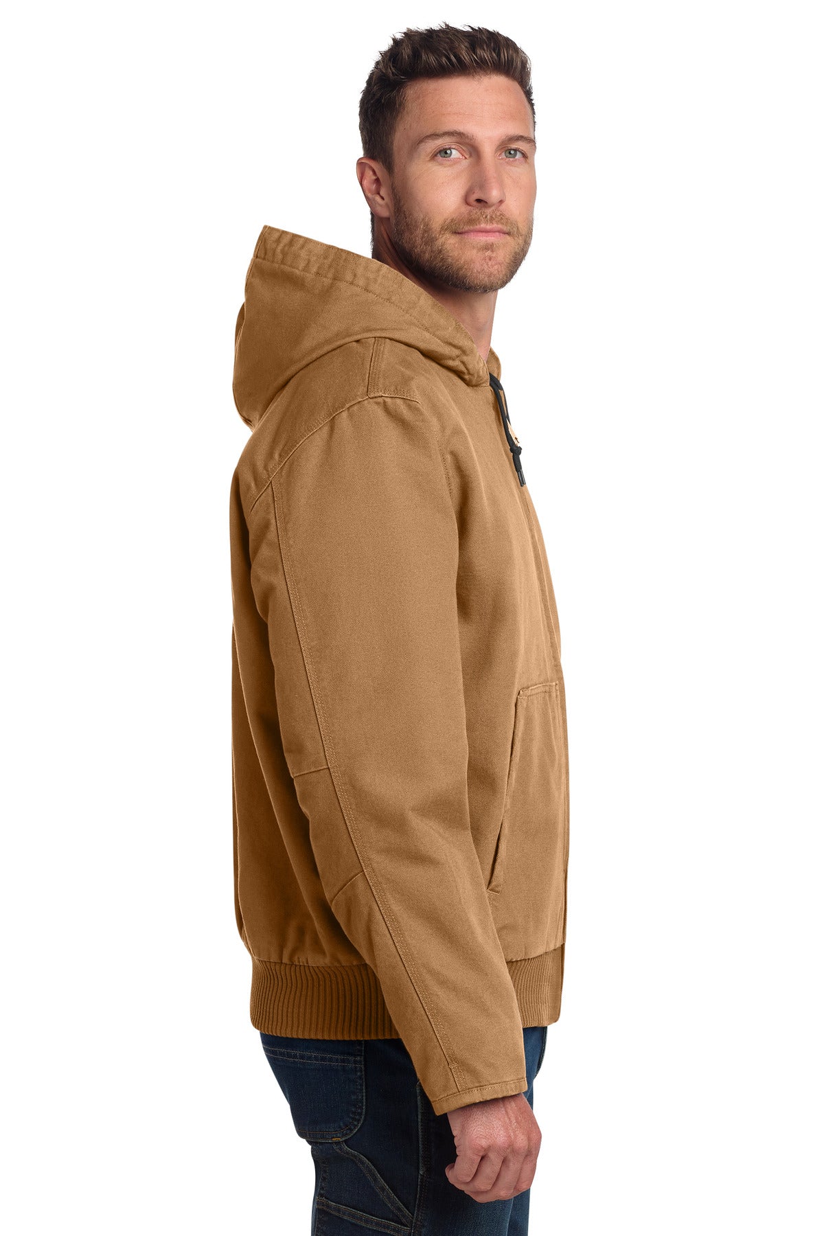 Carhartt Brown Carhartt Washed Duck Active Jac. CT104050 plain
