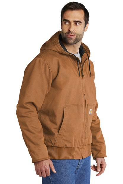 Carhartt Brown Carhartt Washed Duck Active Jac. CT104050 plain