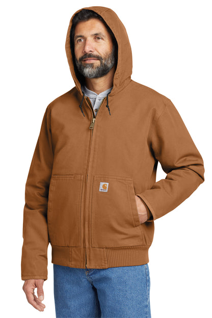 Carhartt Brown Carhartt Washed Duck Active Jac. CT104050 plain