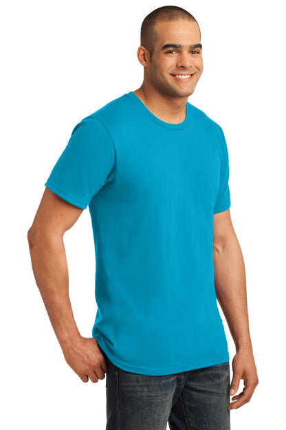 Caribbean Blue Gildan 100% Ring Spun Cotton T-Shirt. 980 plain