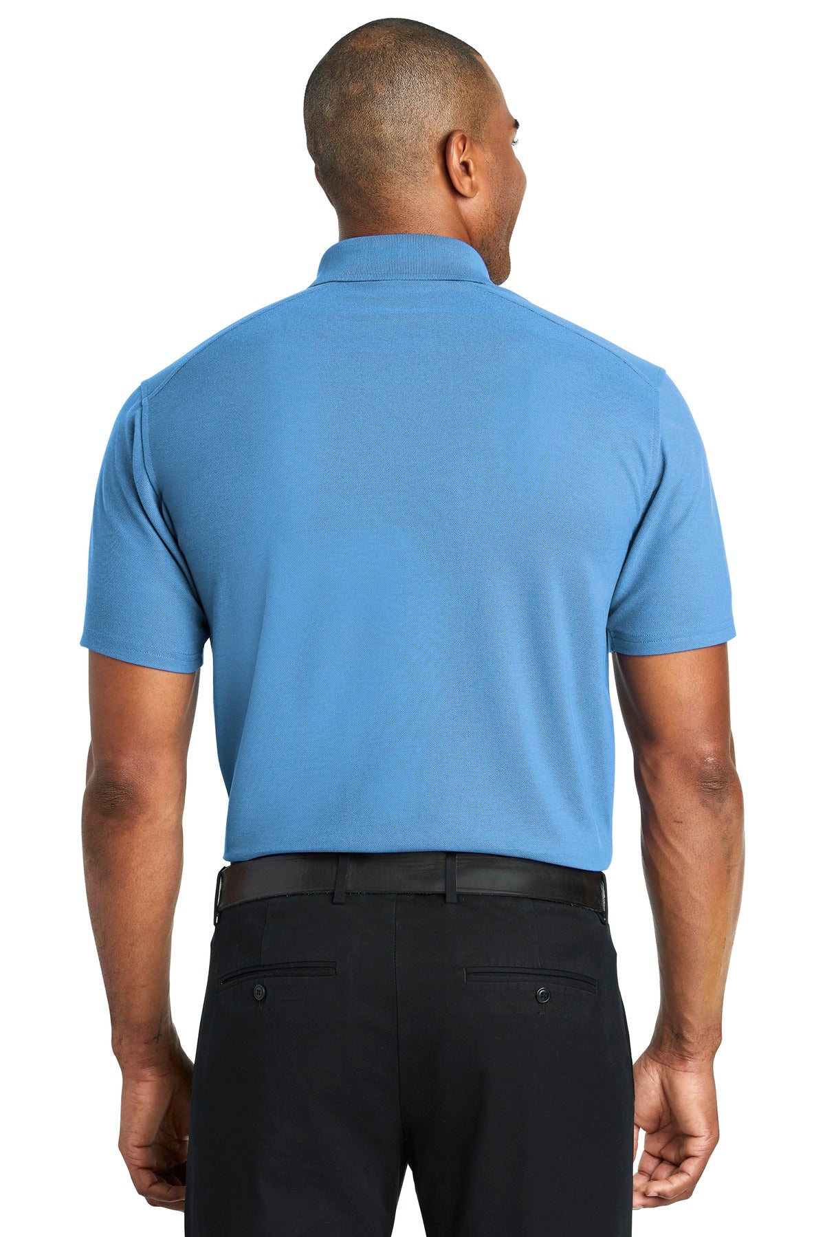 Carolina Blue Port Authority EZPerformance Pique Polo. K600 plain