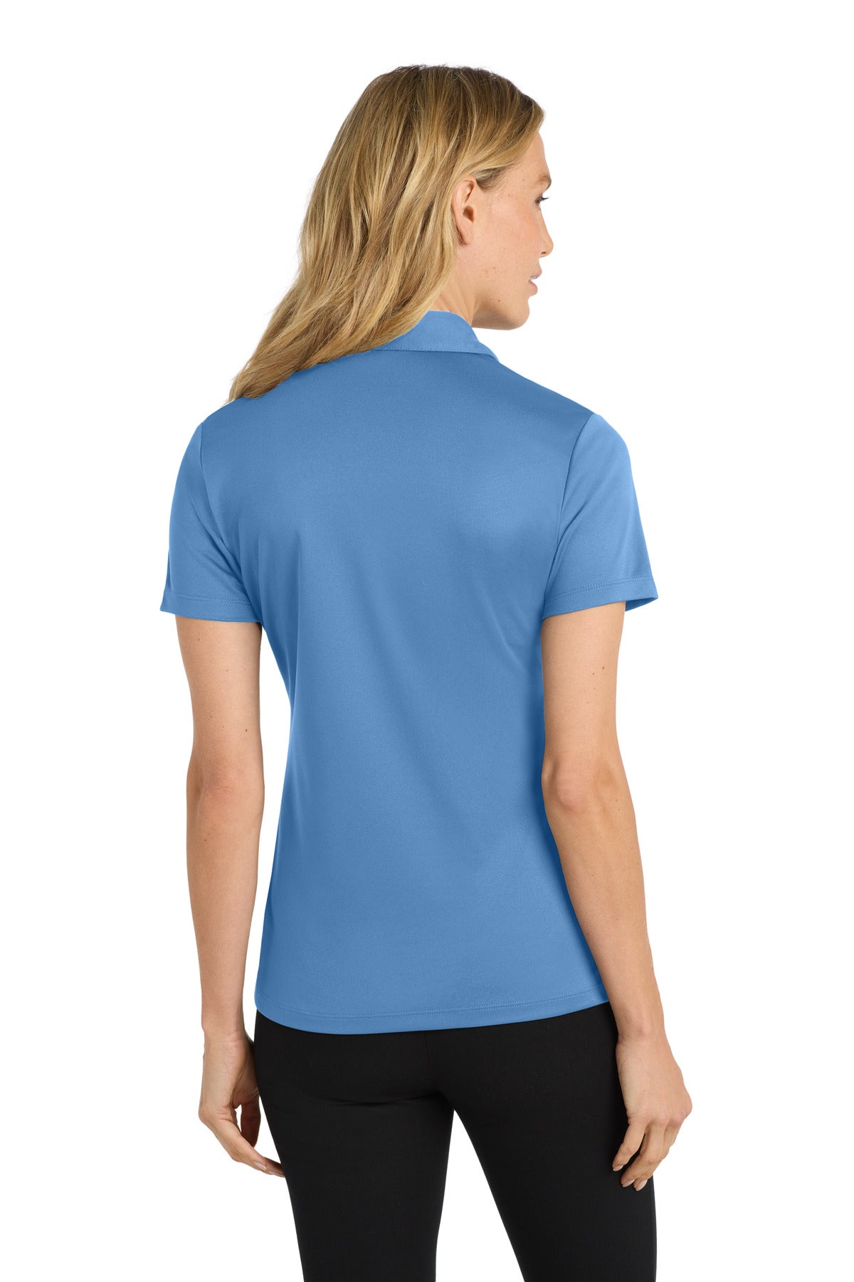 Carolina Blue Port Authority Women's Silk Touch Performance Polo. L540 plain