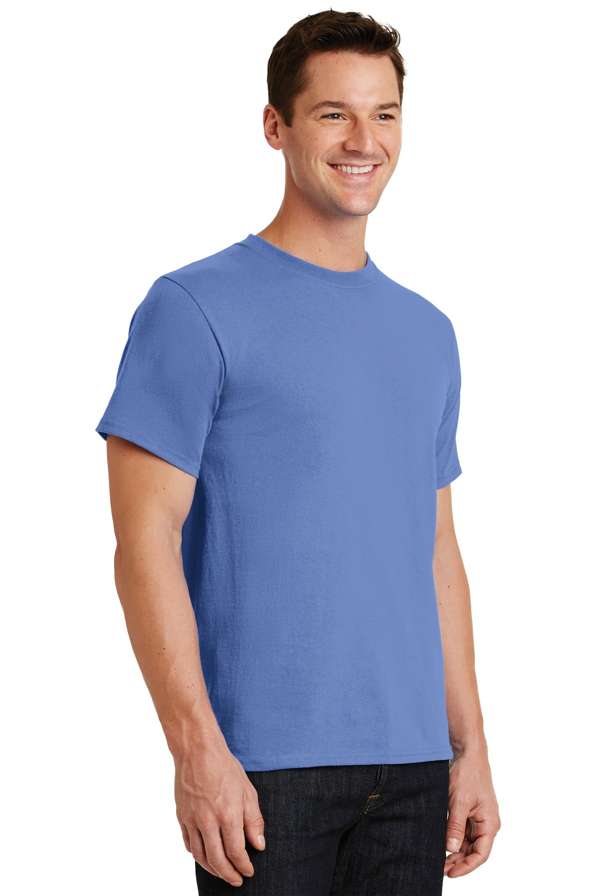 Carolina Blue Port & Co Essential Tee. PC61 plain