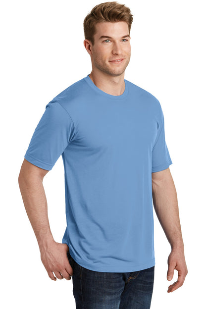 Carolina Blue Sport-Tek PosiCharge Competitor Cotton Touch Tee. ST450 plain