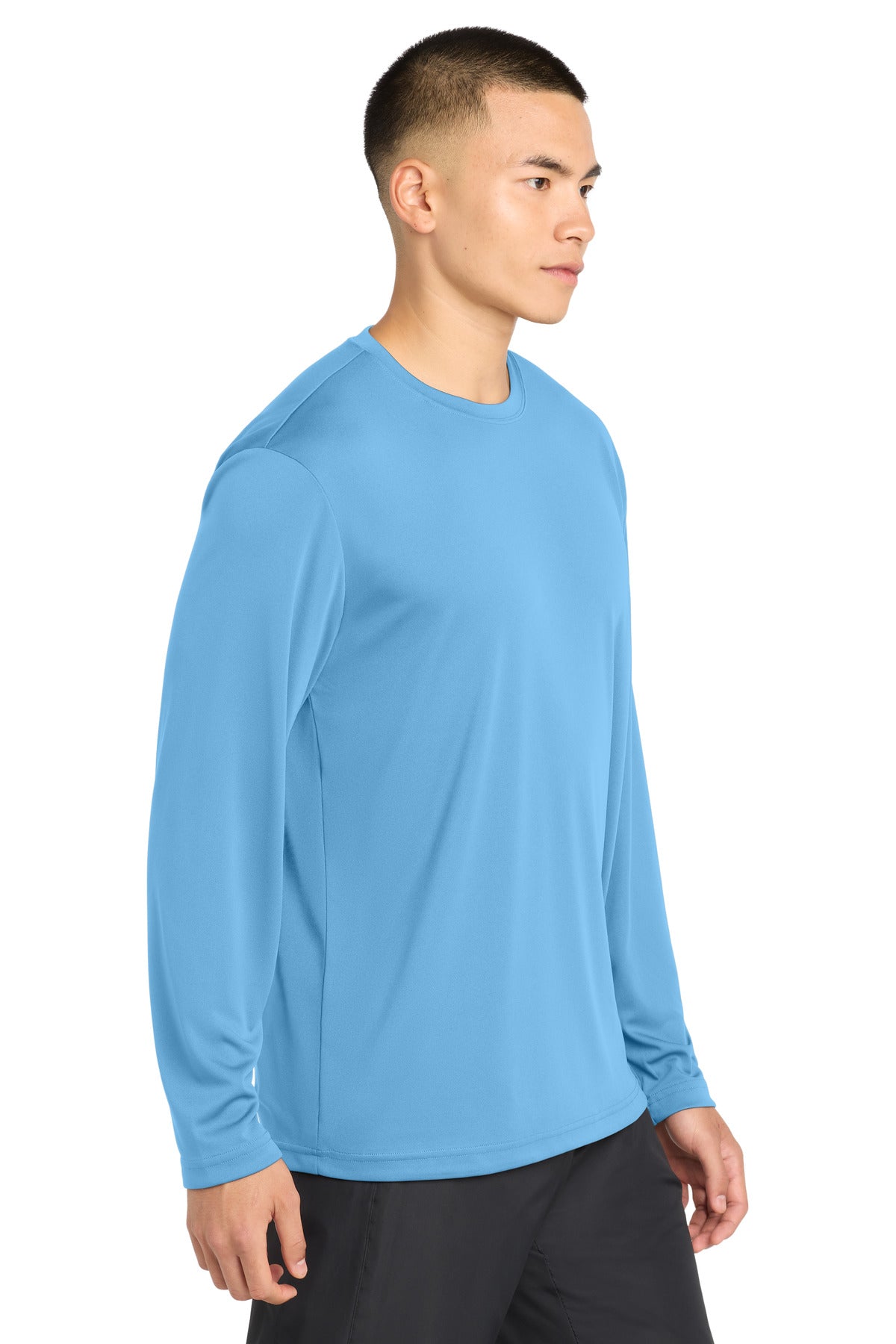 Carolina Blue Sport-Tek Tall Long Sleeve PosiCharge Competitor Tee. TST350LS plain
