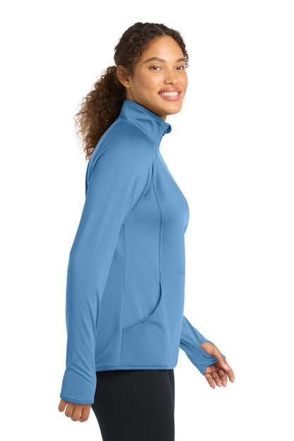 CarolinaBl Sport-Tek Women's Sport-Wick Stretch 1/4-Zip Pullover. LST850