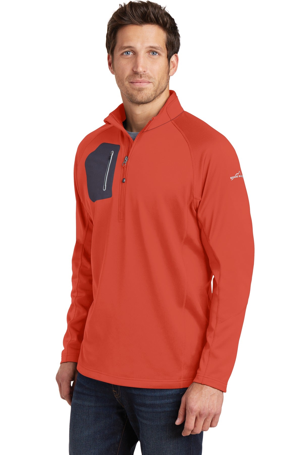 Cayenne Eddie Bauer 1/2-Zip Performance Fleece. EB234 plain