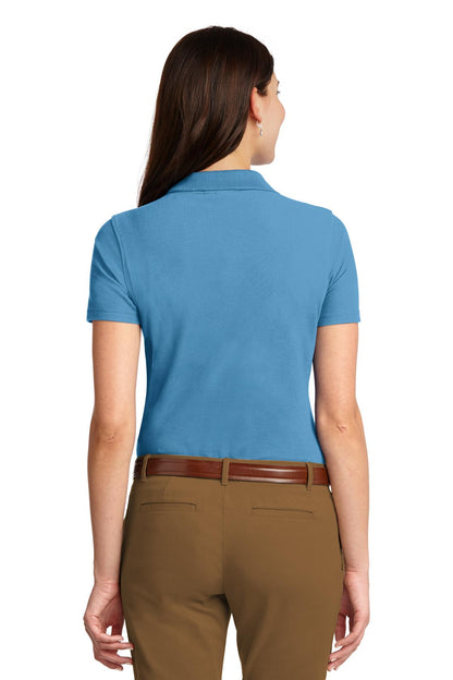 Celadon Blue Port Authority Women's Stain-Resistant Polo. L510 plain