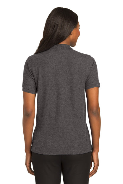 Char Hthr Grey Port Authority Women's Silk Touch Polo. L500 plain