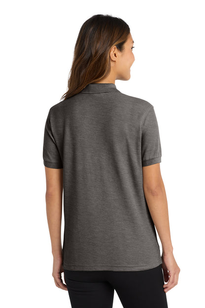 Char Hthr Grey Port Authority Women's Silk Touch Polo. L500 plain