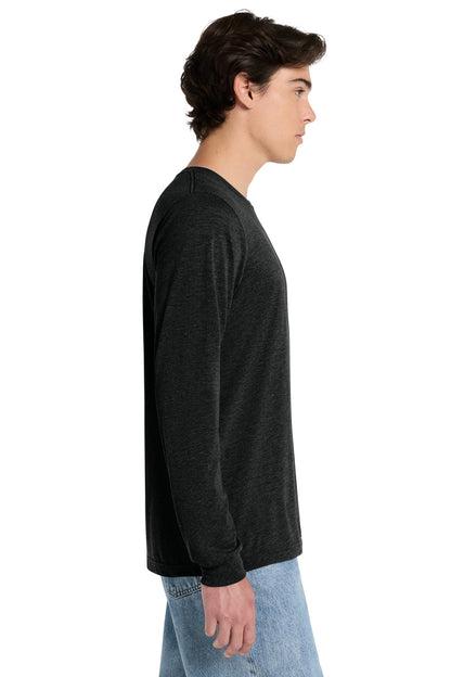 CharBlkTB BELLA+CANVAS Unisex Triblend Long Sleeve Tee BC3513 plain