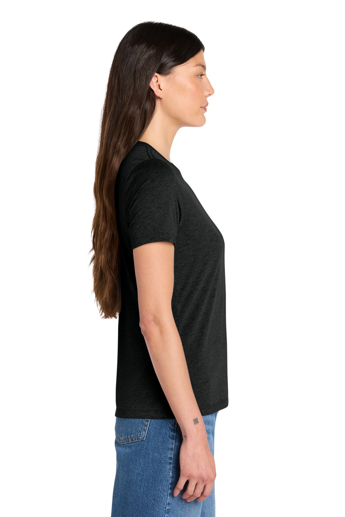 CharBlkTB BELLA+CANVAS Women's Relaxed Triblend Tee BC6413 plain