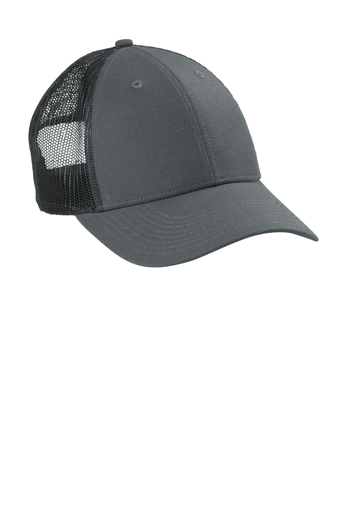 Charcoal CornerStone Canvas Mesh Back Cap. CS811 plain