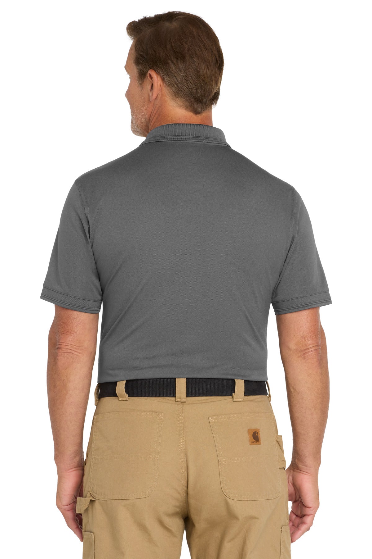 Charcoal CornerStone Industrial Snag-Proof Pique Polo. CS4020 plain