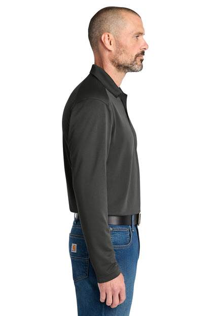 Charcoal CornerStone Select Lightweight Snag-Proof Long Sleeve Polo CS418LS plain