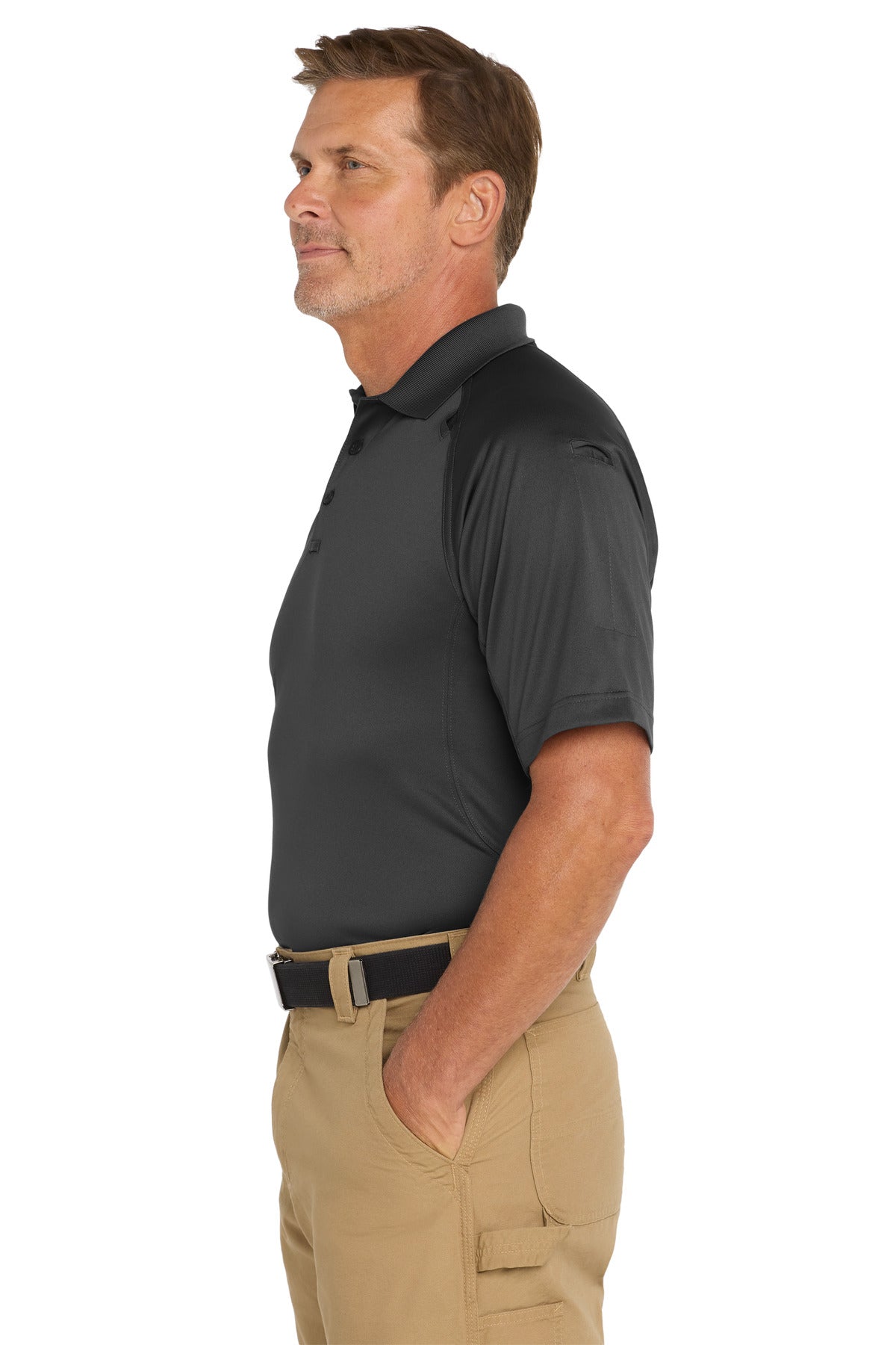 Charcoal CornerStone Tall Select Snag-Proof Tactical Polo. TLCS410 plain