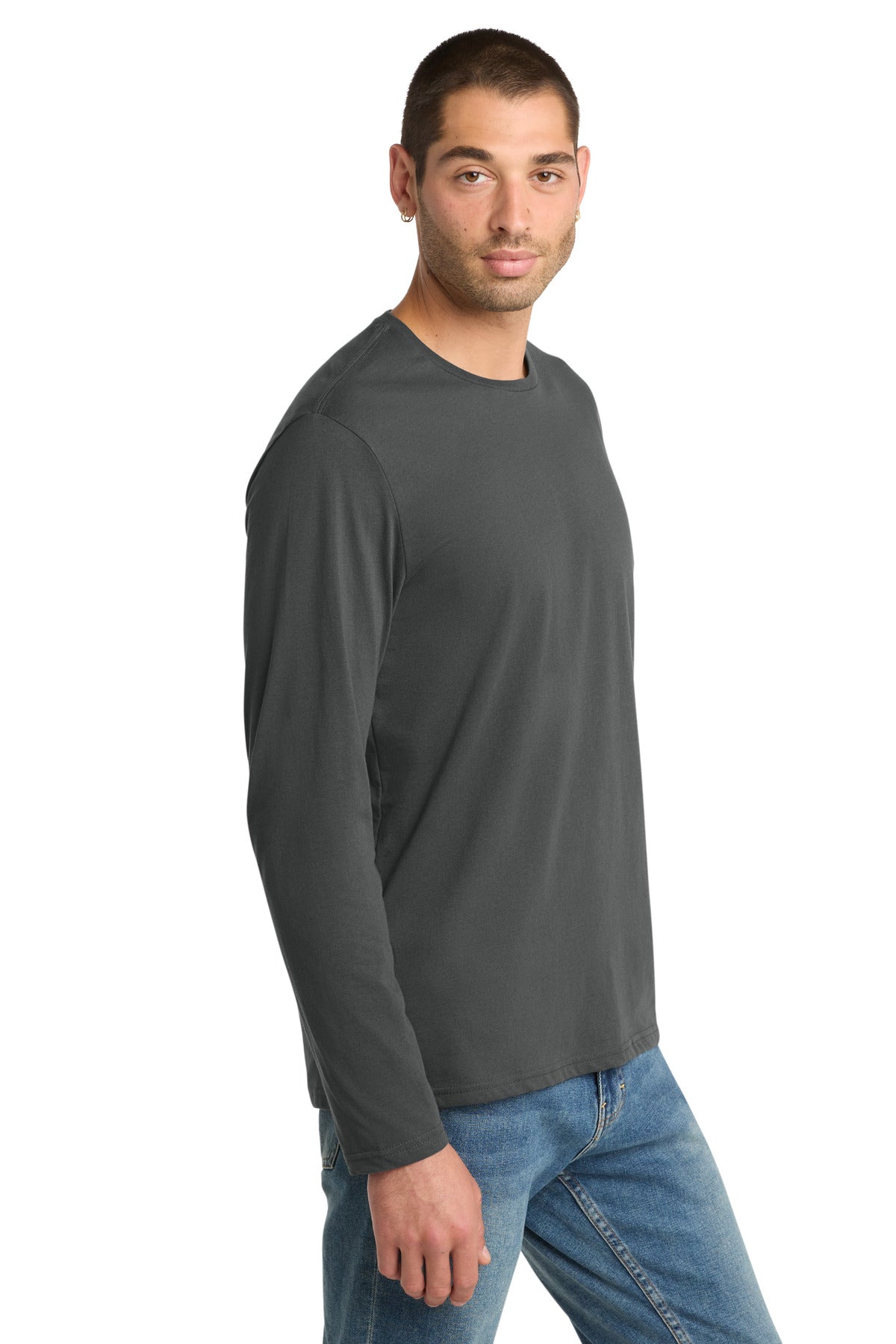 Charcoal District Perfect Weight Long Sleeve Tee. DT105 plain