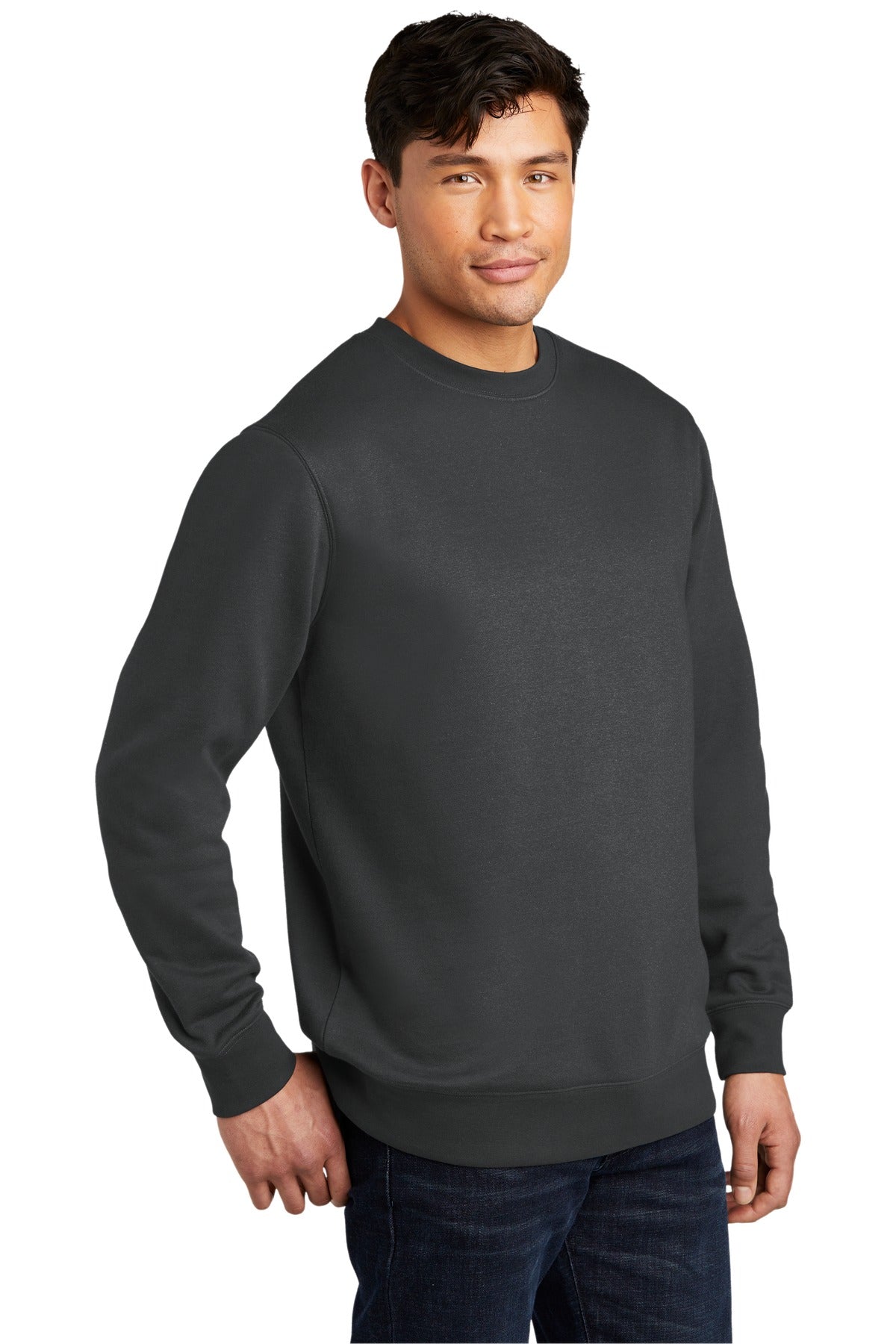 Charcoal District V.I.T. Fleece Crew DT6104 plain