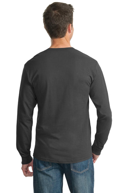 Charcoal Grey Jerzees - Dri-Power 50/50 Cotton/Poly Long Sleeve T-Shirt. 29LS plain