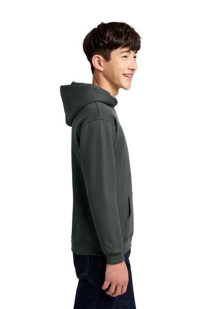 Charcoal Grey Jerzees - Youth NuBlend Pullover Hooded Sweatshirt. 996Y plain