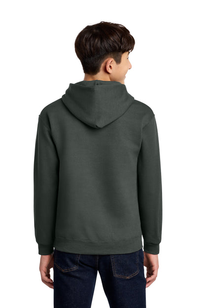 Charcoal Grey Jerzees - Youth NuBlend Pullover Hooded Sweatshirt. 996Y plain