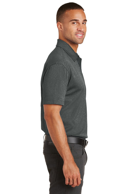 Charcoal Hthr Port Authority Trace Heather Polo. K576 plain