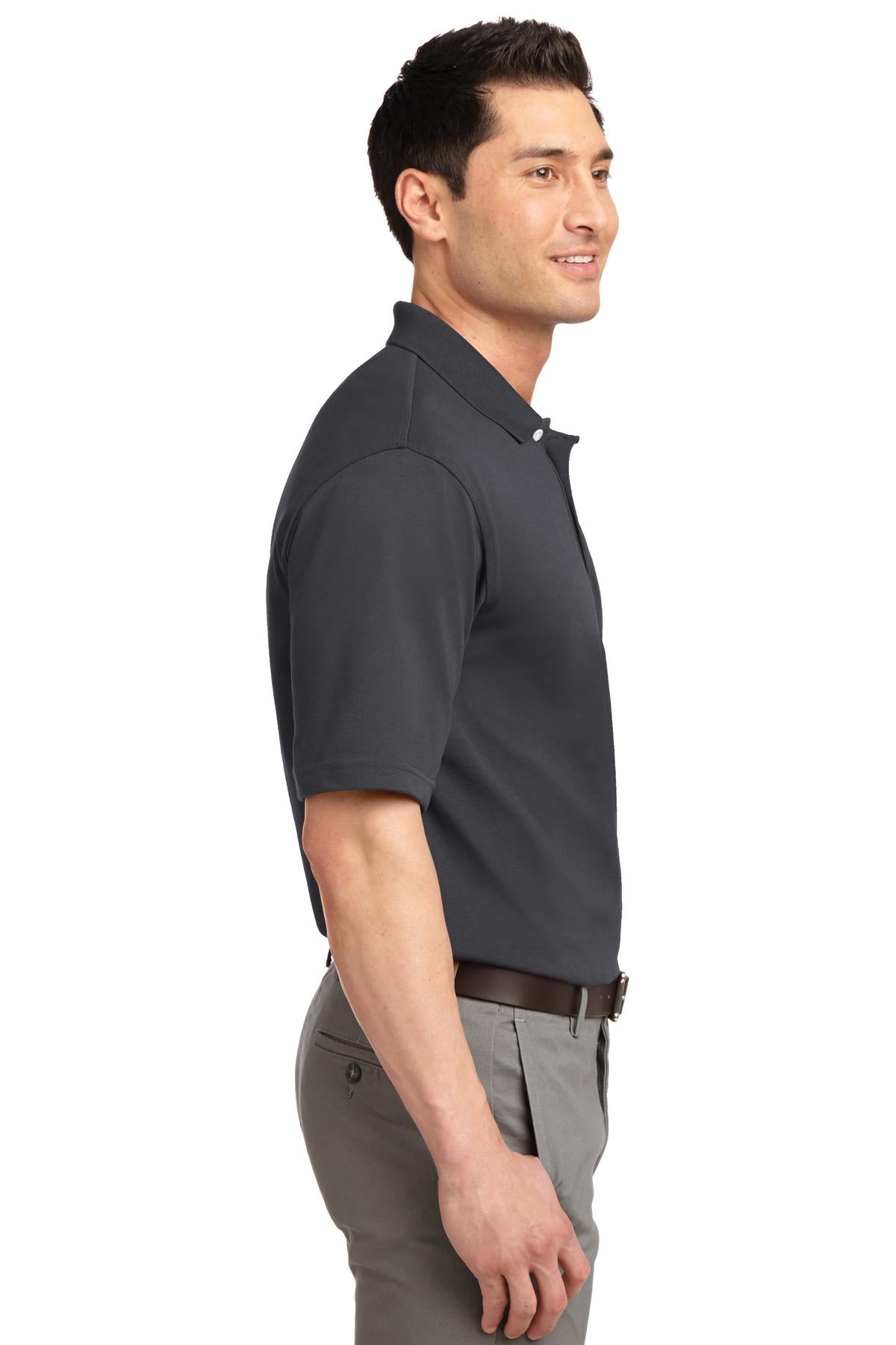 Charcoal Port Authority Tall Rapid Dry Polo. TLK455 plain