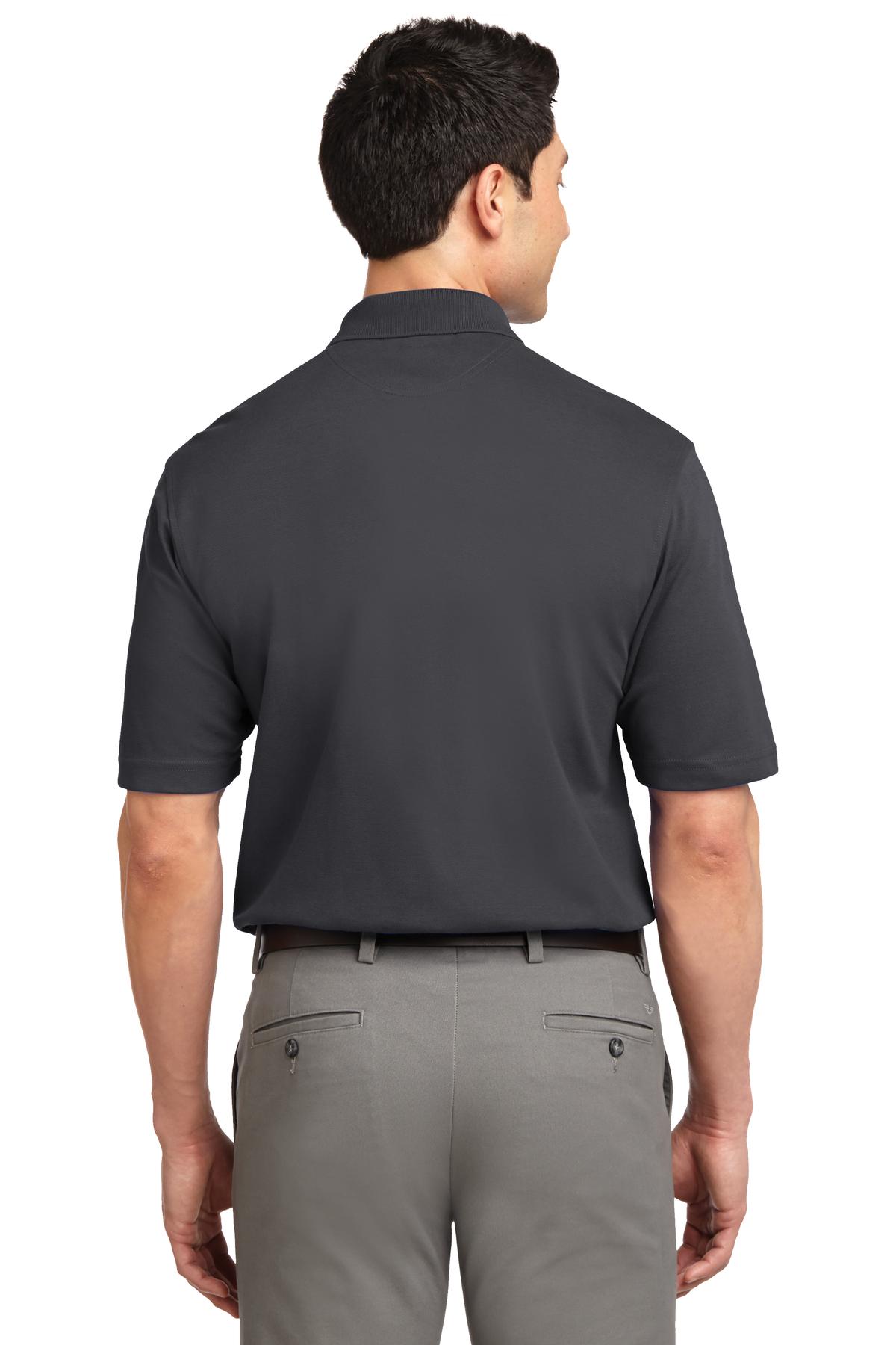 Charcoal Port Authority Tall Rapid Dry Polo. TLK455 plain
