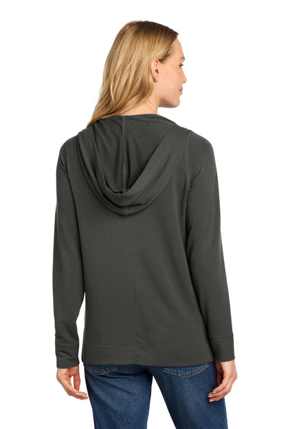 Charcoal Port Authority Women's Microterry Pullover Hoodie LK826 plain