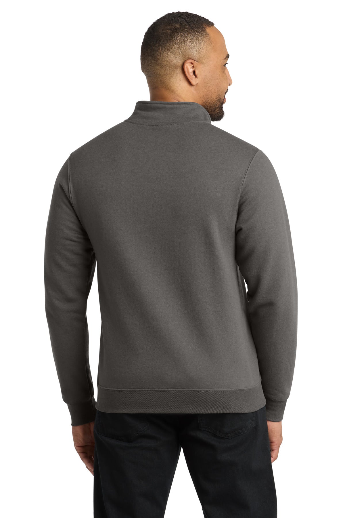 Charcoal Port & Co Core Fleece 1/4-Zip Pullover Sweatshirt PC78Q