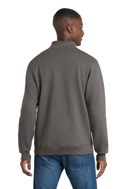 Charcoal Port & Co Core Fleece Cadet Full-Zip Sweatshirt PC78FZ plain