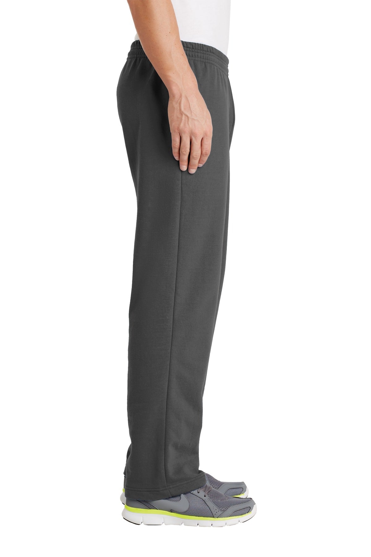 Charcoal Port & Co Core Fleece Sweatpant with Pockets. PC78P plain