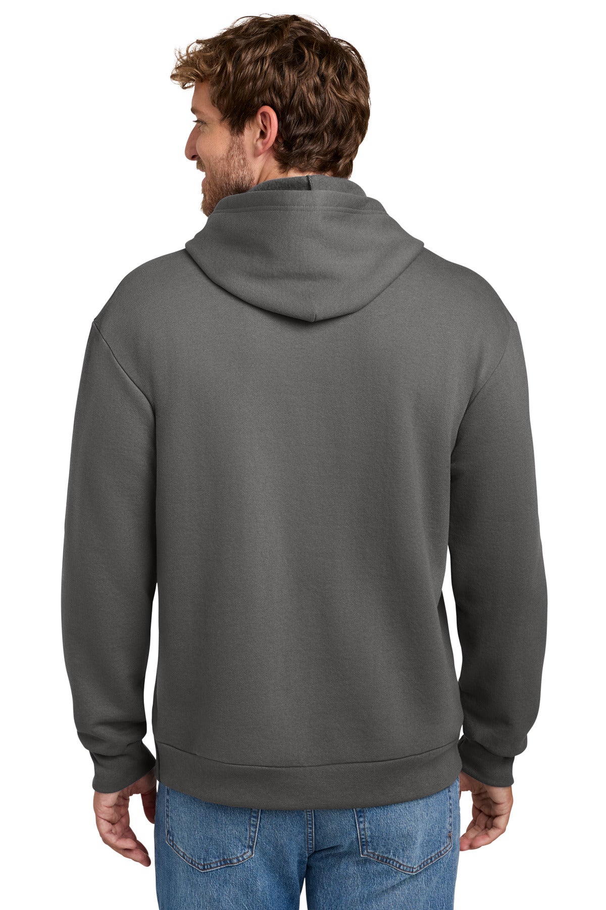 Charcoal Port & Co Easy Fleece Pullover Hooded Sweatshirt PC68H