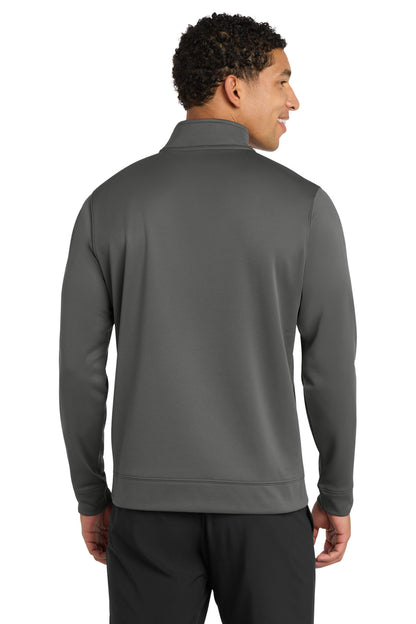 Charcoal Port & Co Performance Fleece 1/4-Zip Pullover Sweatshirt. PC590Q plain