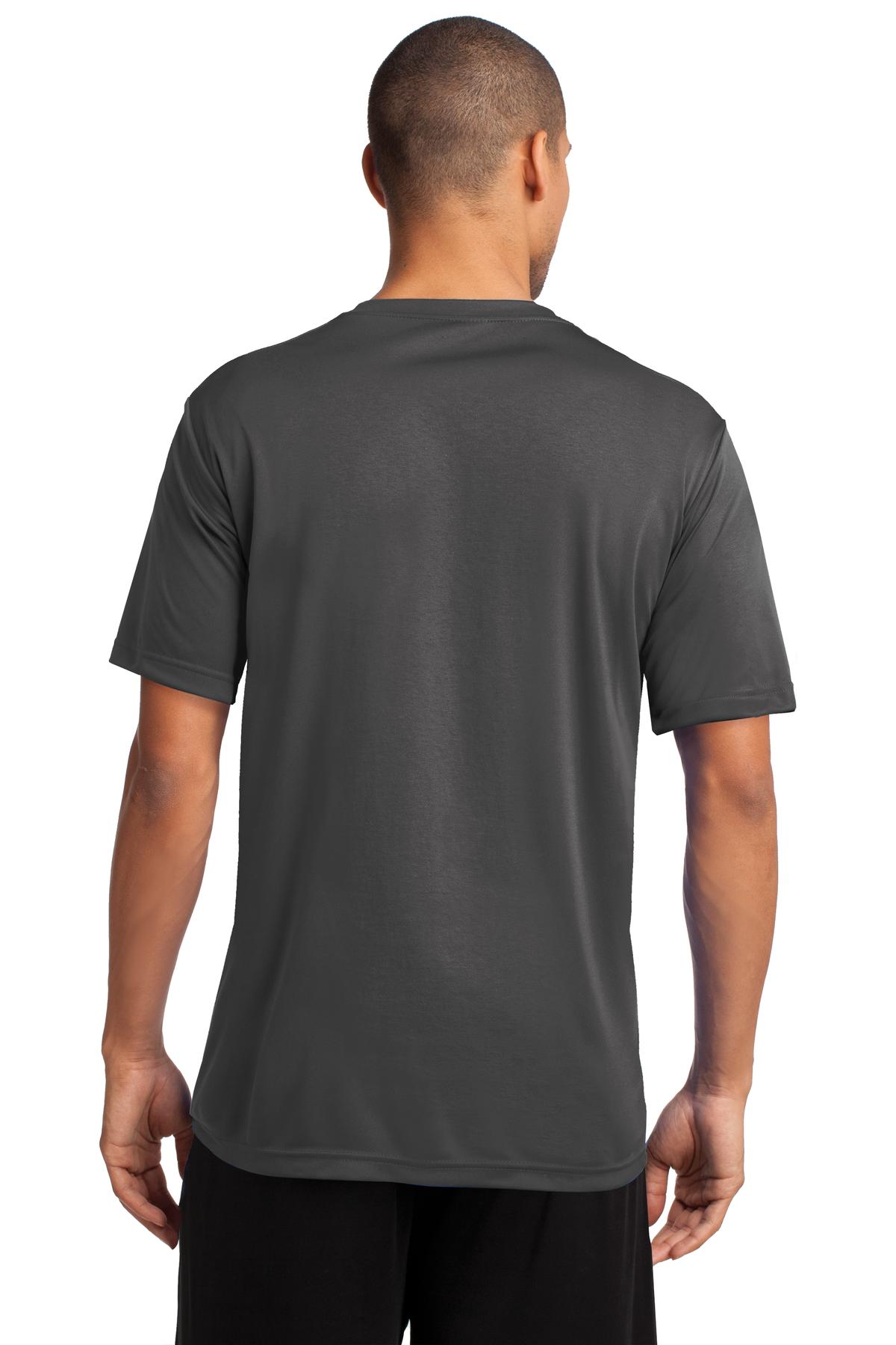 Charcoal Port & Co Performance Tee. PC380 plain