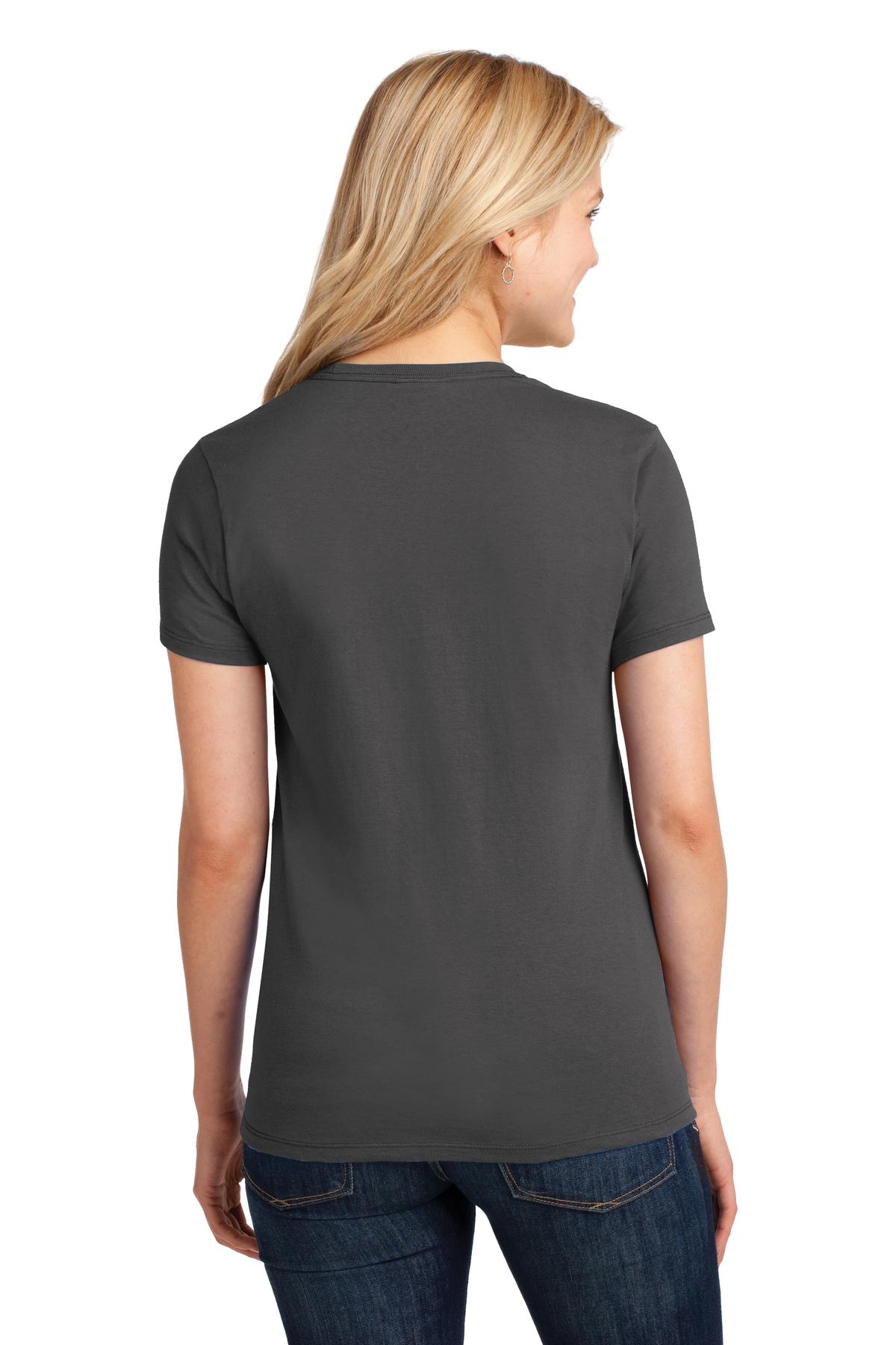 Charcoal Port & Co Women's Core Cotton Tee. LPC54 plain