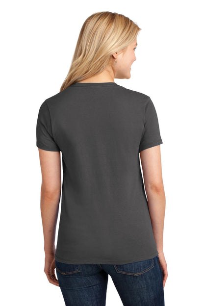 Charcoal Port & Co Women's Core Cotton Tee. LPC54 plain