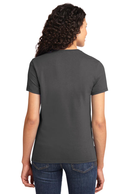 Charcoal Port & Co Women's Essential Tee. LPC61 plain