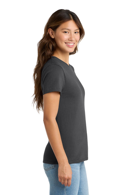 Charcoal Port & Co Women's Essential Tee. LPC61 plain
