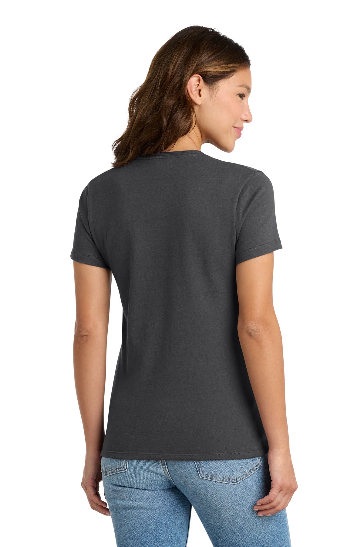 Charcoal Port & Co Women's Essential Tee. LPC61 plain