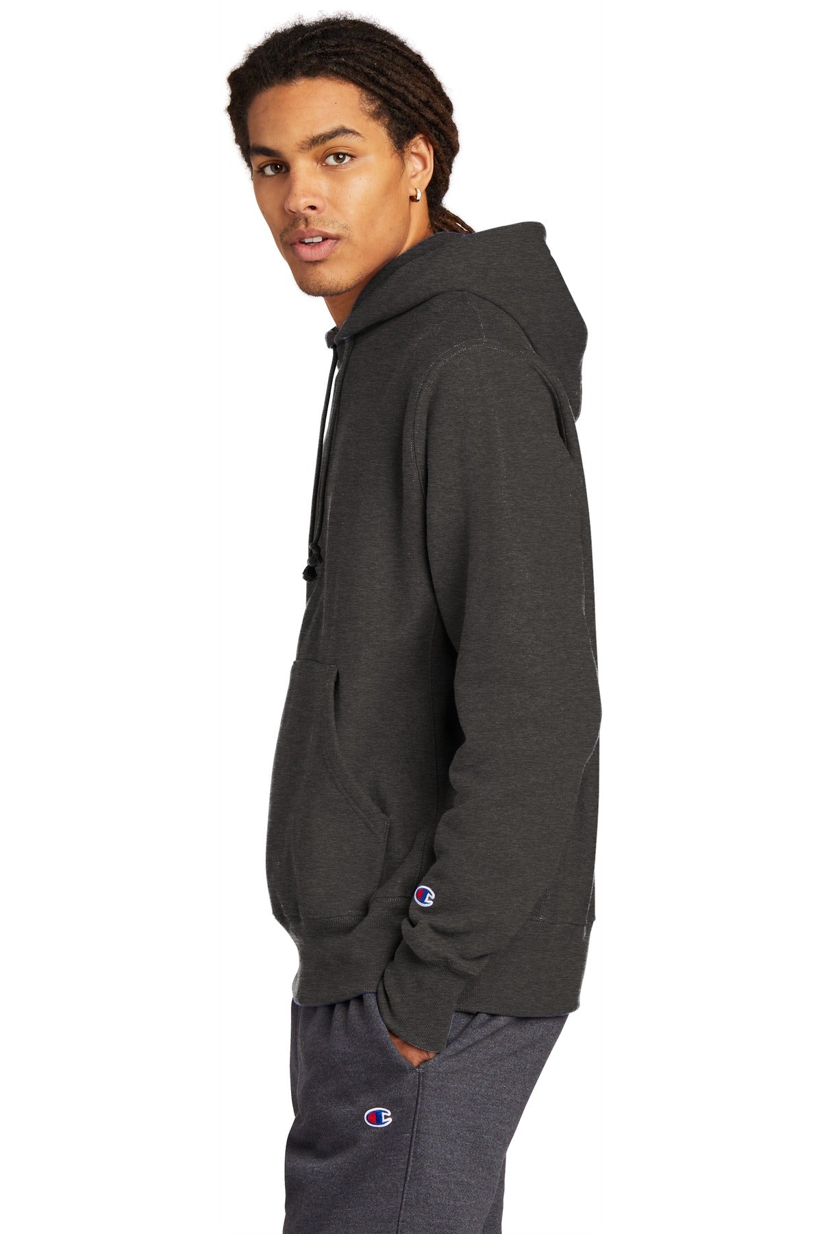 CharcoalHt Champion Reverse Weave Hooded Sweatshirt S101 plain