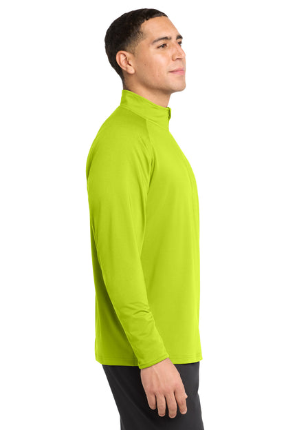 Charge Green Sport-Tek Sport-Wick Stretch 1/4-Zip Pullover. ST850 plain