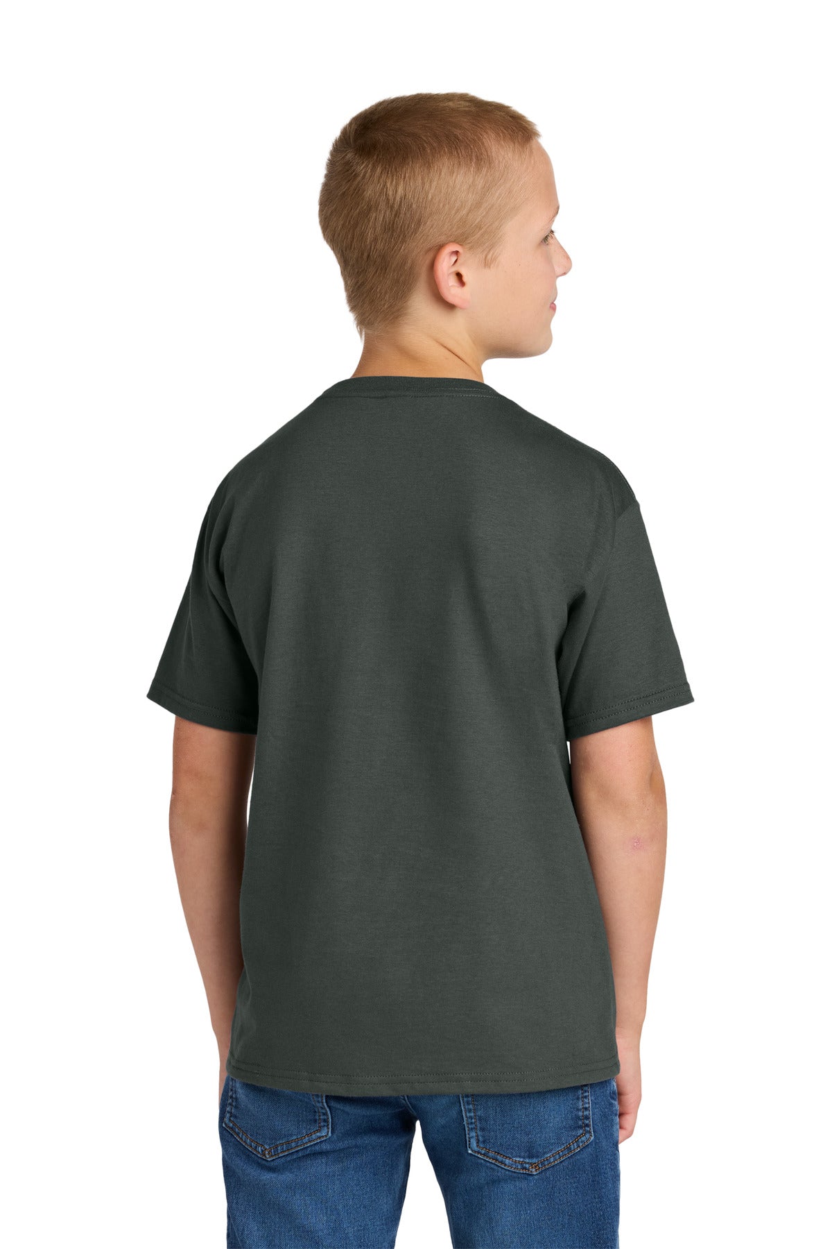 CharGrey Jerzees Ultimate Youth Ring Spun T-Shirt IC46B plain