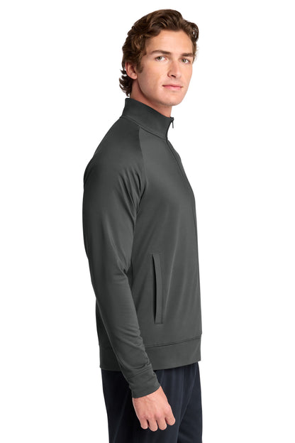 CharGrey Sport-Tek Sport-Wick Stretch Full-Zip Cadet Jacket ST857