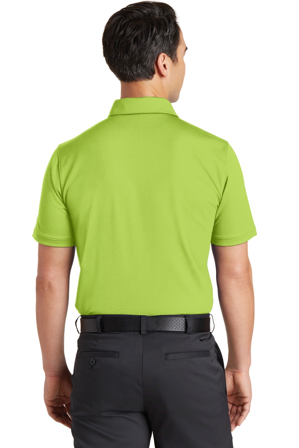 Chartreuse Nike Dri-FIT Solid Icon Pique Modern Fit Polo. 746099 plain