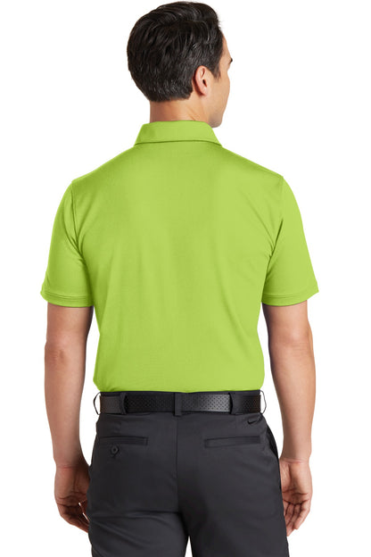 Chartreuse Nike Dri-FIT Solid Icon Pique Modern Fit Polo. 746099 plain