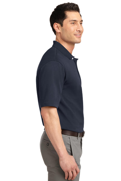 Classic Navy Port Authority Tall Rapid Dry Polo. TLK455 plain