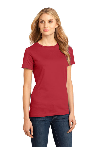 Classic Red District Women's Perfect Weight Tee. DM104L plain